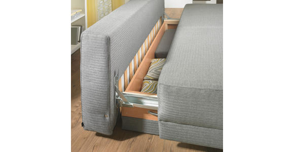 SCHLAFSOFA Grau - Eichefarben/Grau, Design, Holz/Textil (200/93/102cm) - Novel