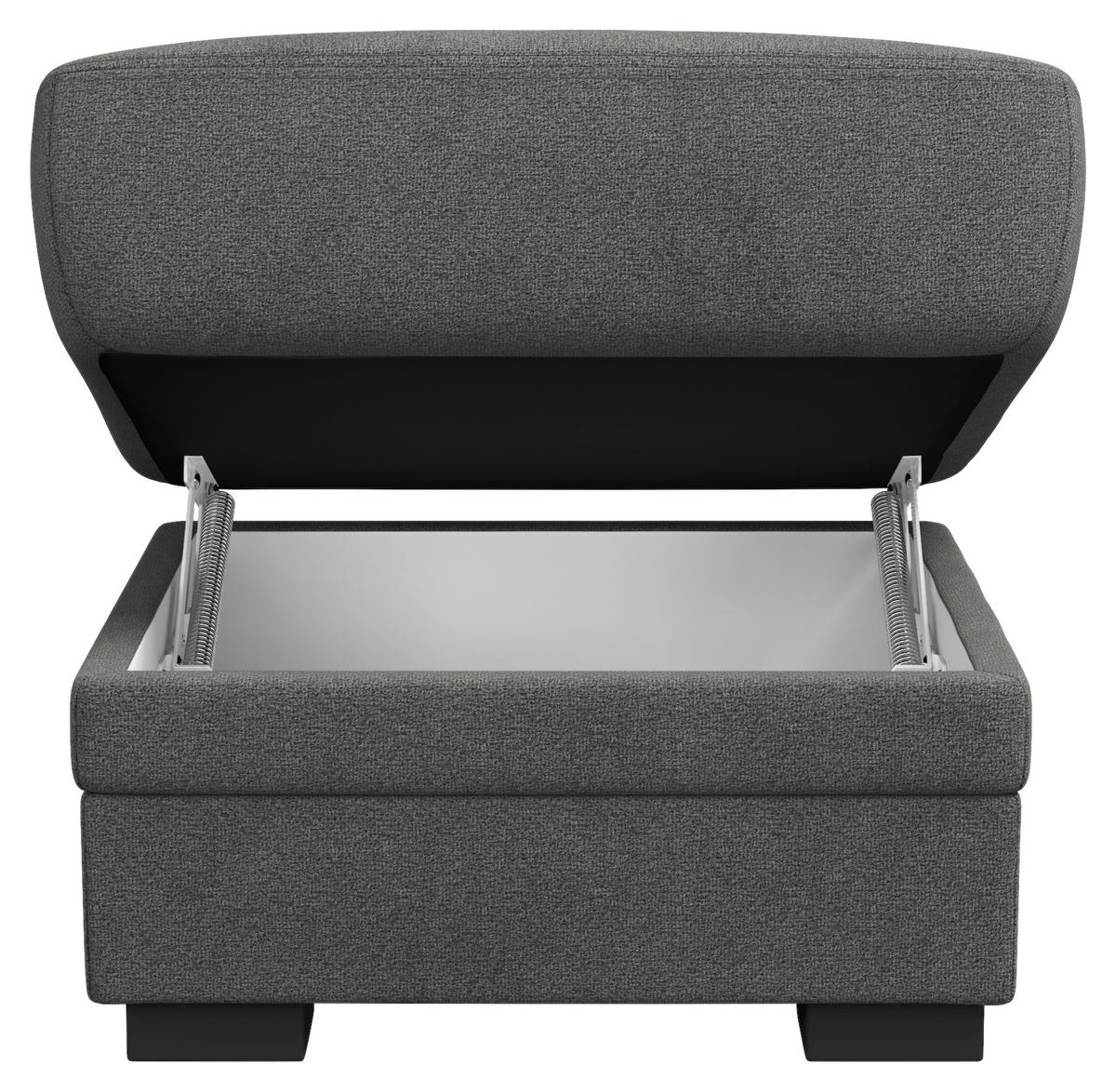 HOCKER in Textil Anthrazit  - Anthrazit/Schwarz, Basics, Kunststoff/Textil (68/45/68cm) - MID.YOU