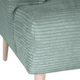 SESSEL in Cord Mintgrün  - Buchefarben/Mintgrün, Design, Holz/Textil (85/71/80cm) - Hom`in