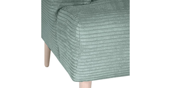SESSEL in Cord Mintgrün  - Buchefarben/Mintgrün, Design, Holz/Textil (85/71/80cm) - Hom`in