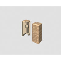 AUßENECKE - Eichefarben/Grau, KONVENTIONELL, Kunststoff (1.6/0.7/5.9cm) - Egger Holzwerkstoffe
