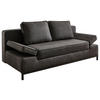 SCHLAFSOFA Mikrofaser Anthrazit  - Anthrazit/Schwarz, KONVENTIONELL, Kunststoff/Textil (202/90/97cm) - Carryhome