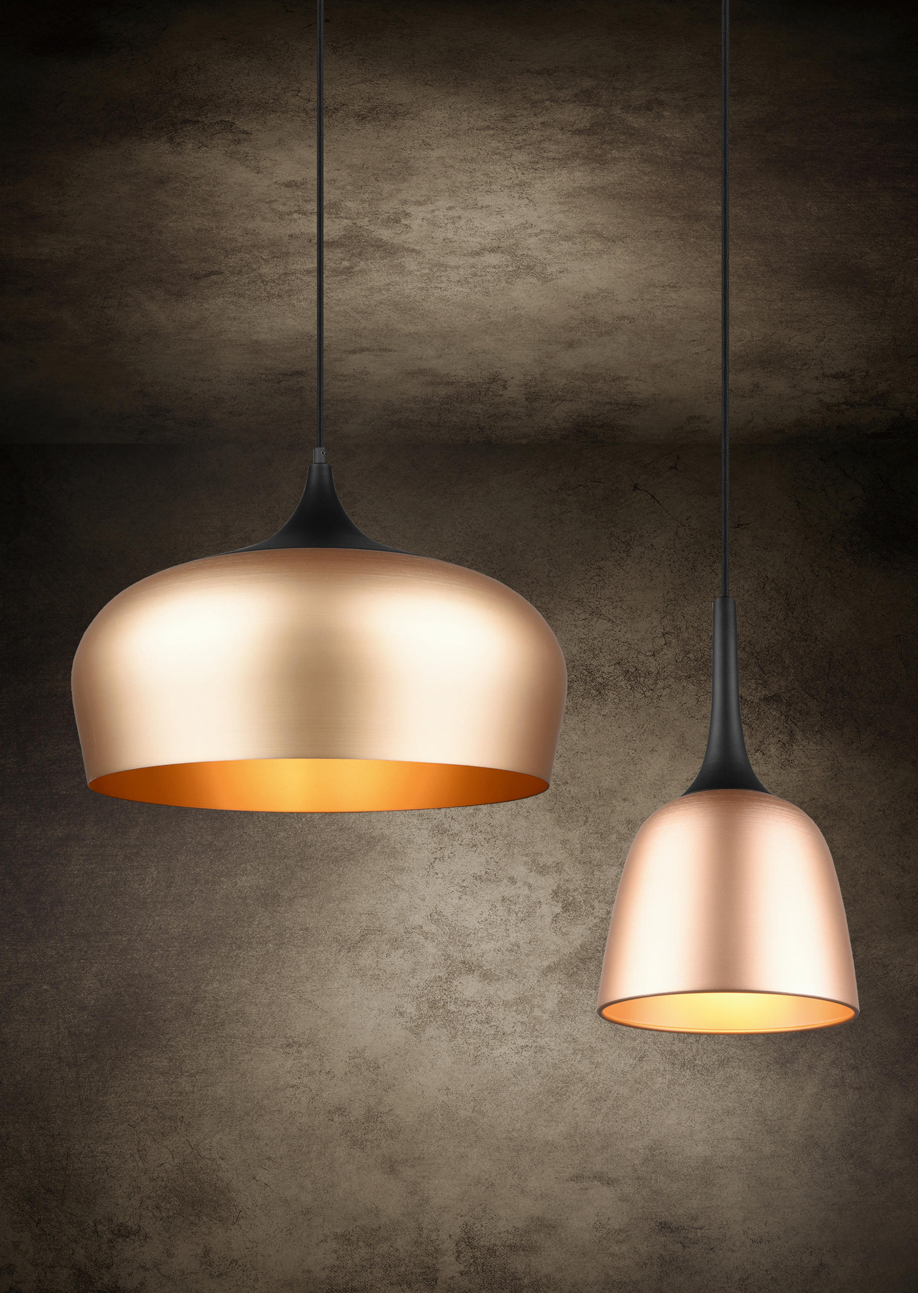 HÄNGELEUCHTE 20/150 cm    - Messingfarben/Schwarz, Basics, Metall (20/150cm) - Trio Leuchten