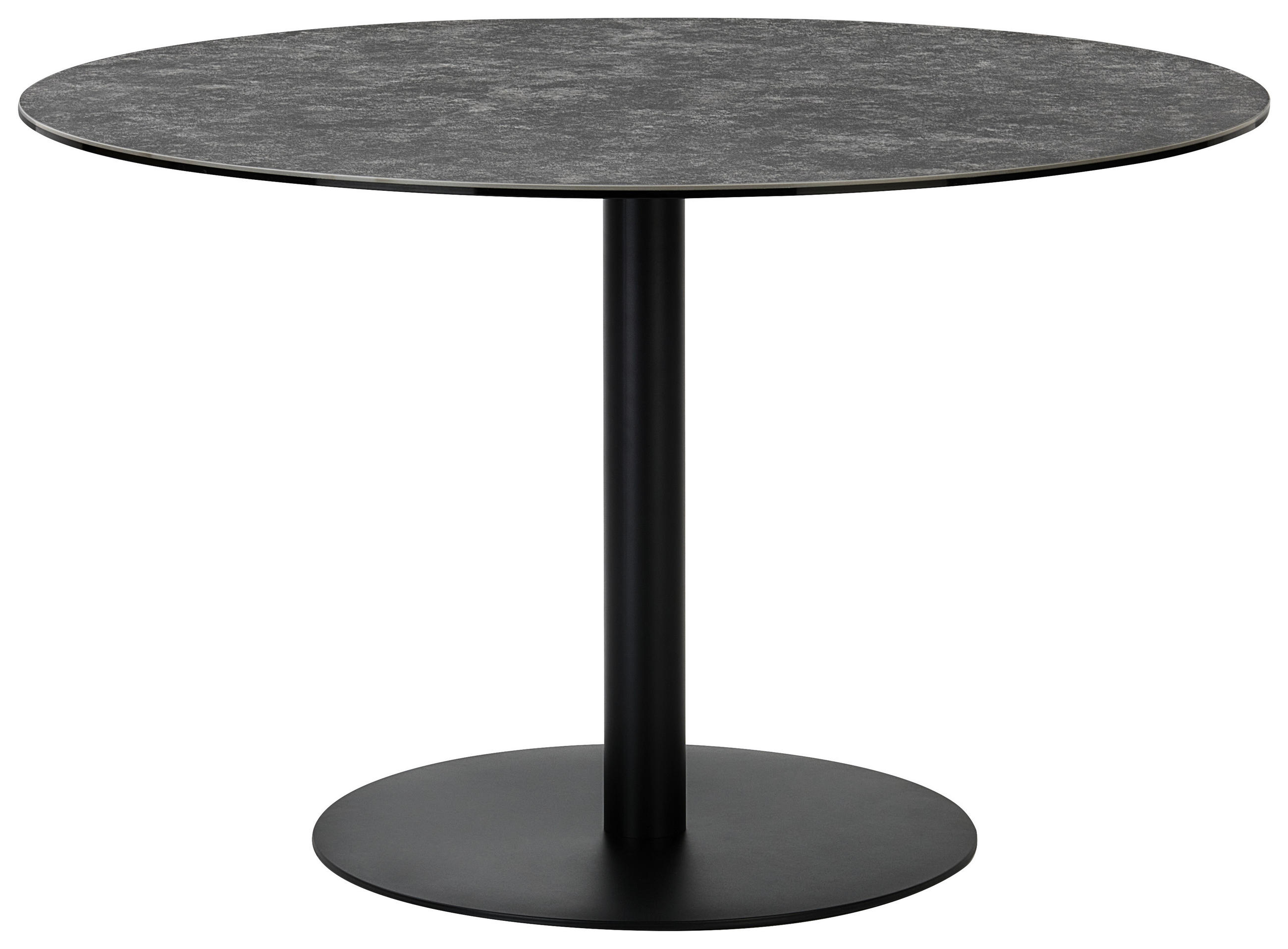 MASĂ din metal, ceramică 120/120/74 cm   - gri închis/negru, Modern, ceramică/metal (120/120/74cm) - Livetastic