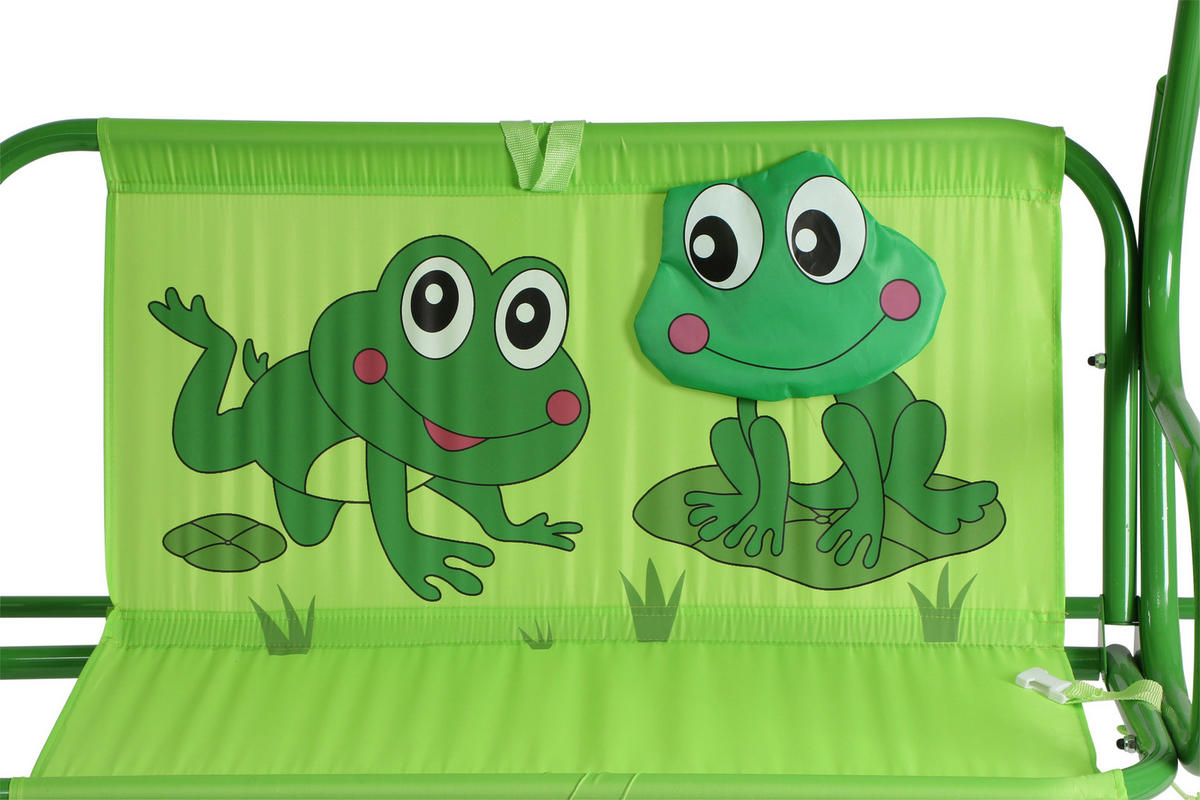 Kinder-Hollywoodschaukel 115/118/75 cm  - Grün, MODERN, Textil/Metall (115/118/75cm) - Siena Garden