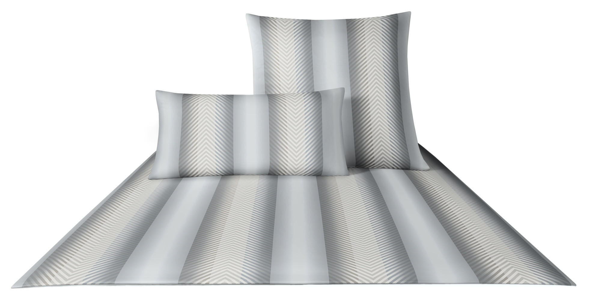 BETTWÄSCHE Traces Makosatin 200/200 cm  - Grau, Basics, Textil (200/200cm) - Joop!