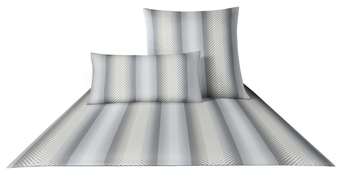 BETTWÄSCHE Traces Makosatin 200/200 cm  - Grau, Basics, Textil (200/200cm) - Joop!