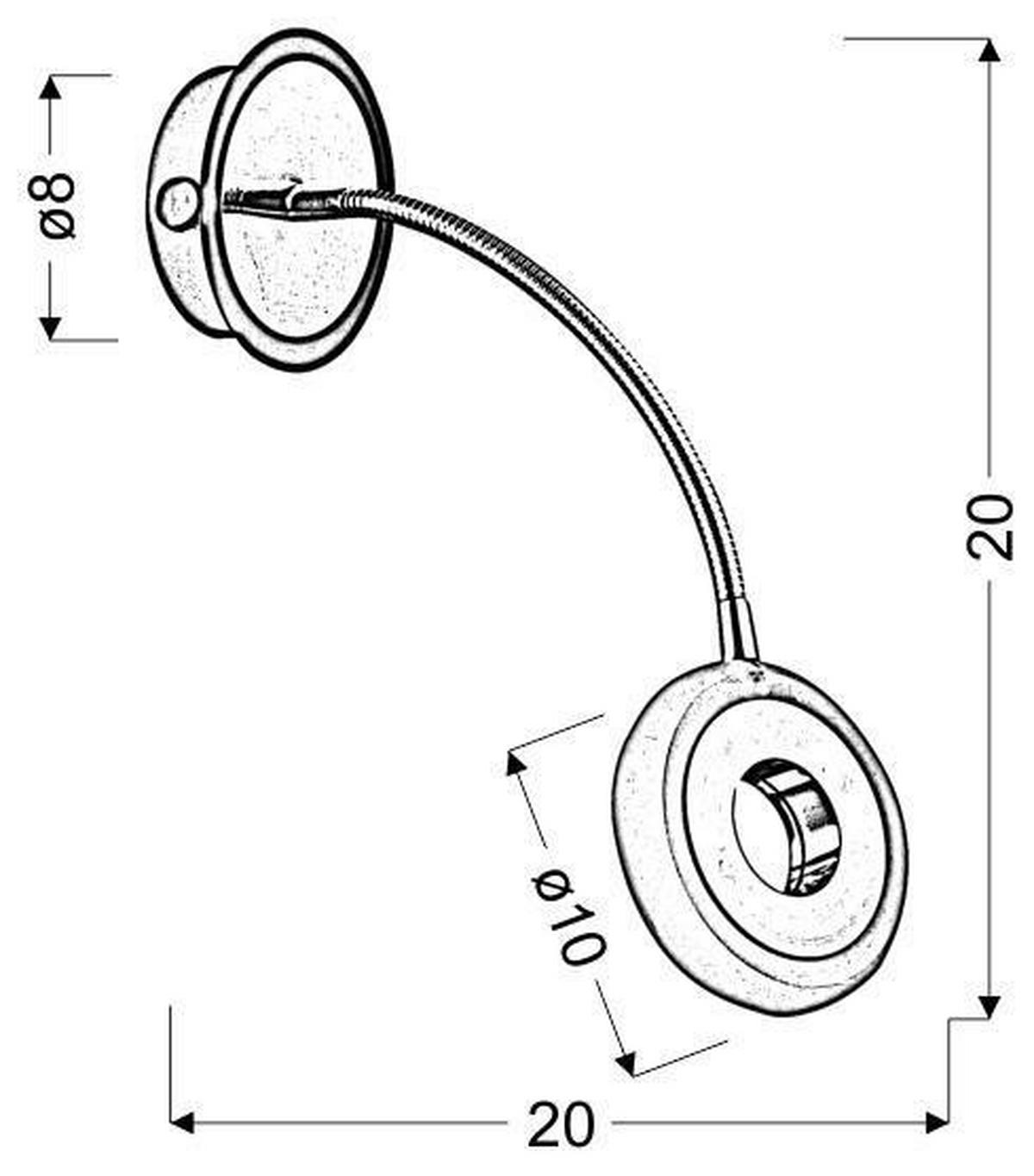 LED-WANDLEUCHTE 22/10/22 cm   - Schwarz, KONVENTIONELL, Metall (22/10/22cm)