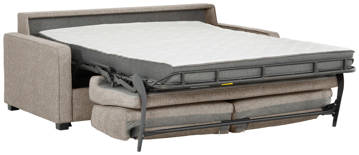 SCHLAFSOFA  in Webstoff Sandfarben  - Sandfarben/Schwarz, Design, Kunststoff/Textil (205/83/100cm) - Xora