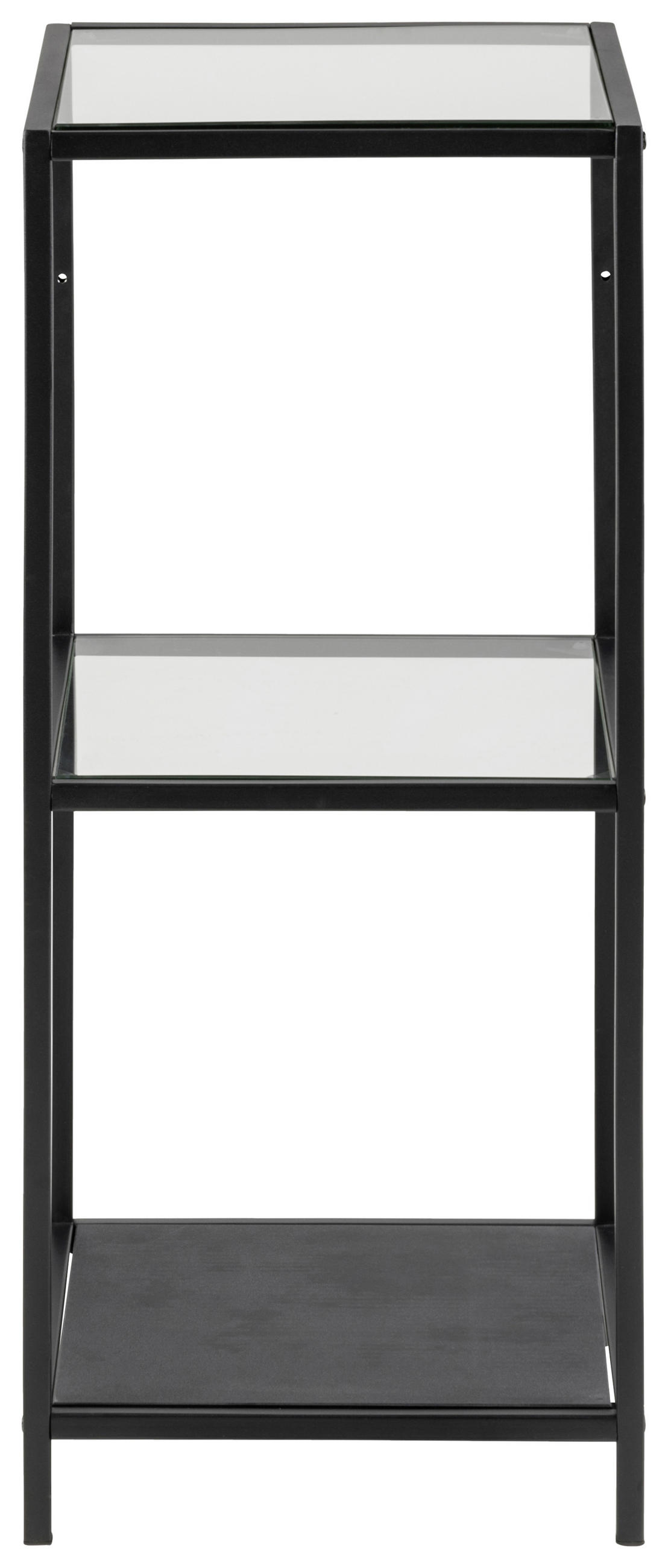 REGAL Schwarz - Schwarz, MODERN, Glas/Metall (37/83/35cm)