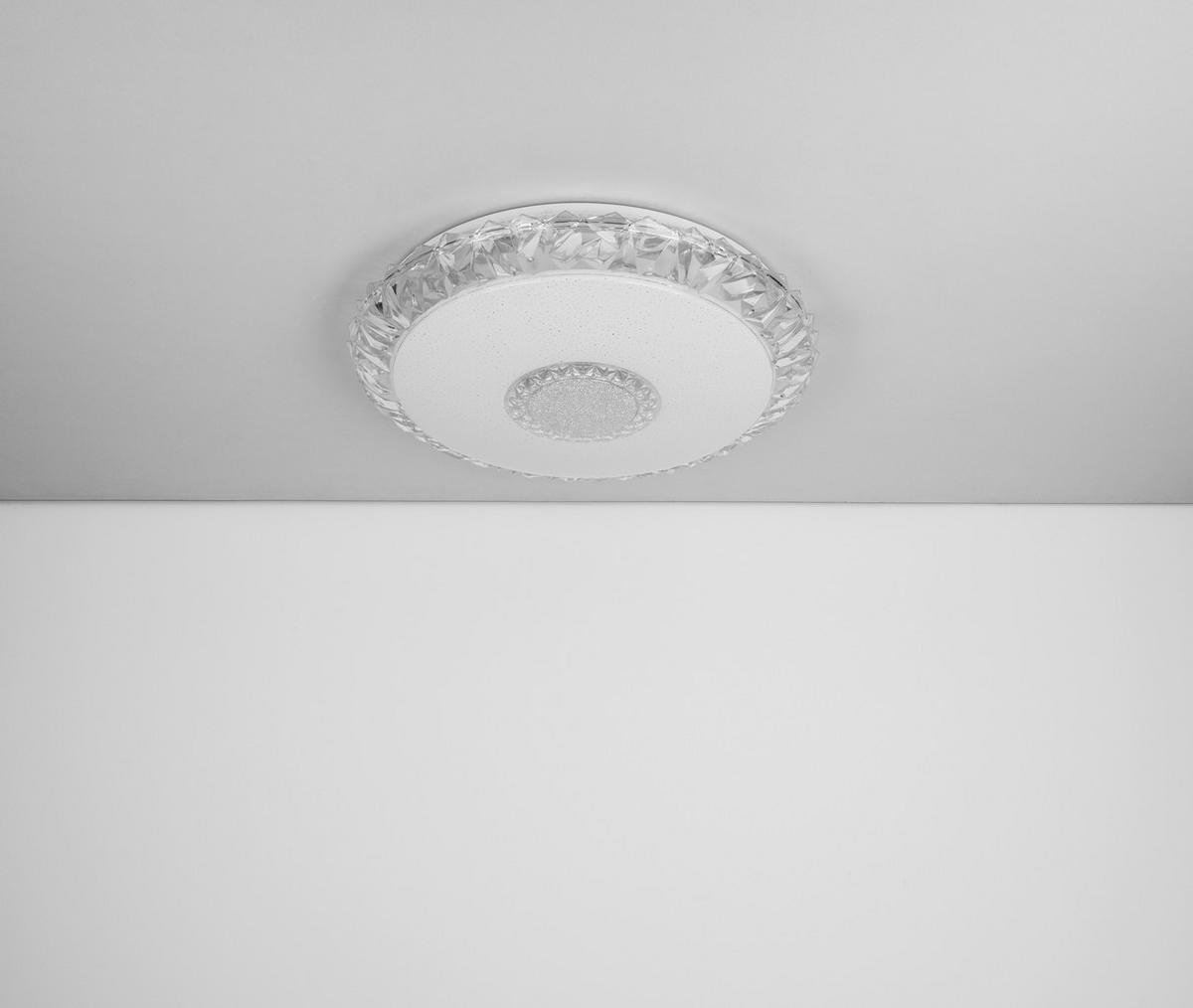 LED-DECKENLEUCHTE 40 W  50/10 cm    - Weiss/Opal, Basics, Kunststoff/Metall (50/10cm) - Globo