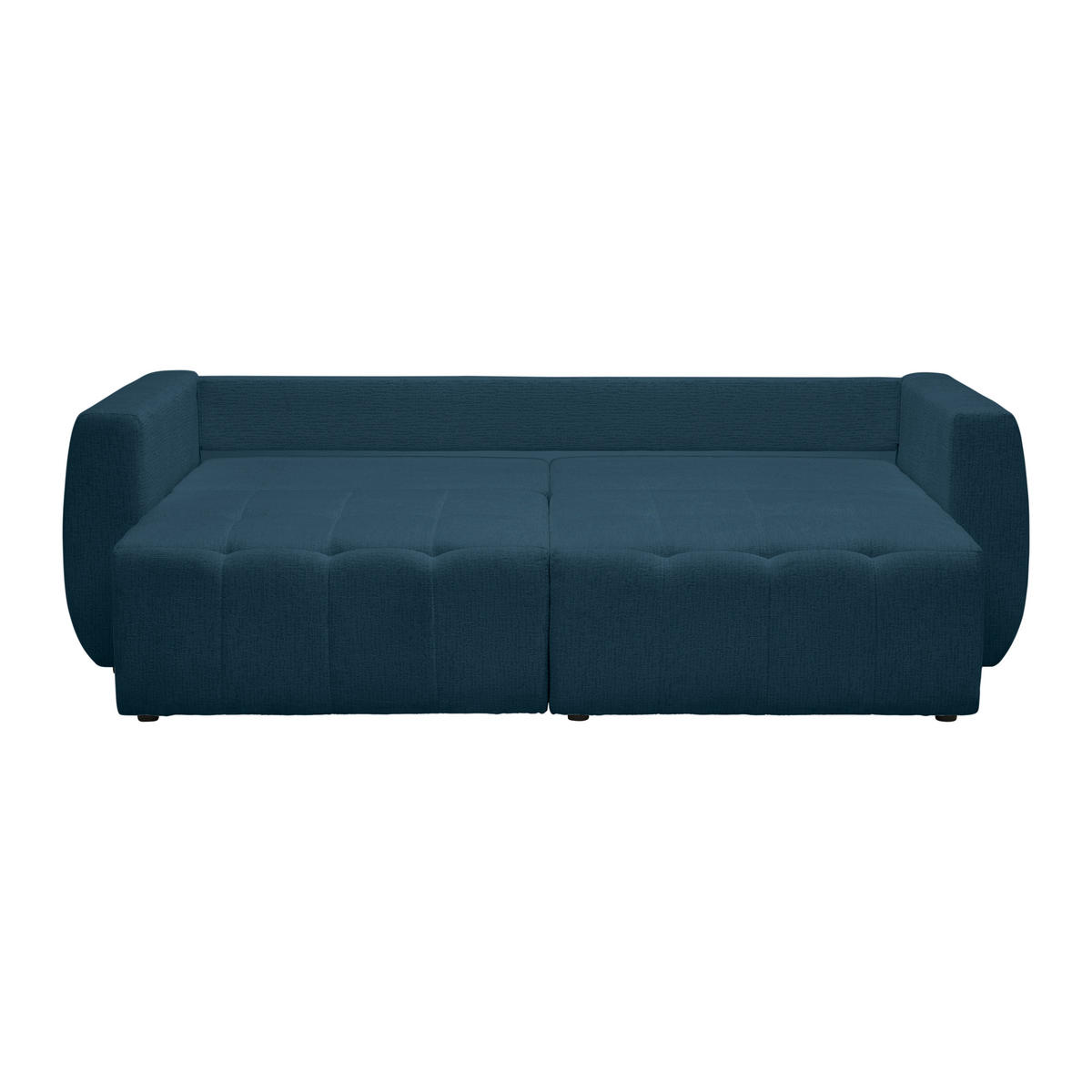 SCHLAFSOFA in Chenille, Jacquard Dunkelblau  - Schwarz/Dunkelblau, Kunststoff/Textil (245/74-90/104cm) - MID.YOU