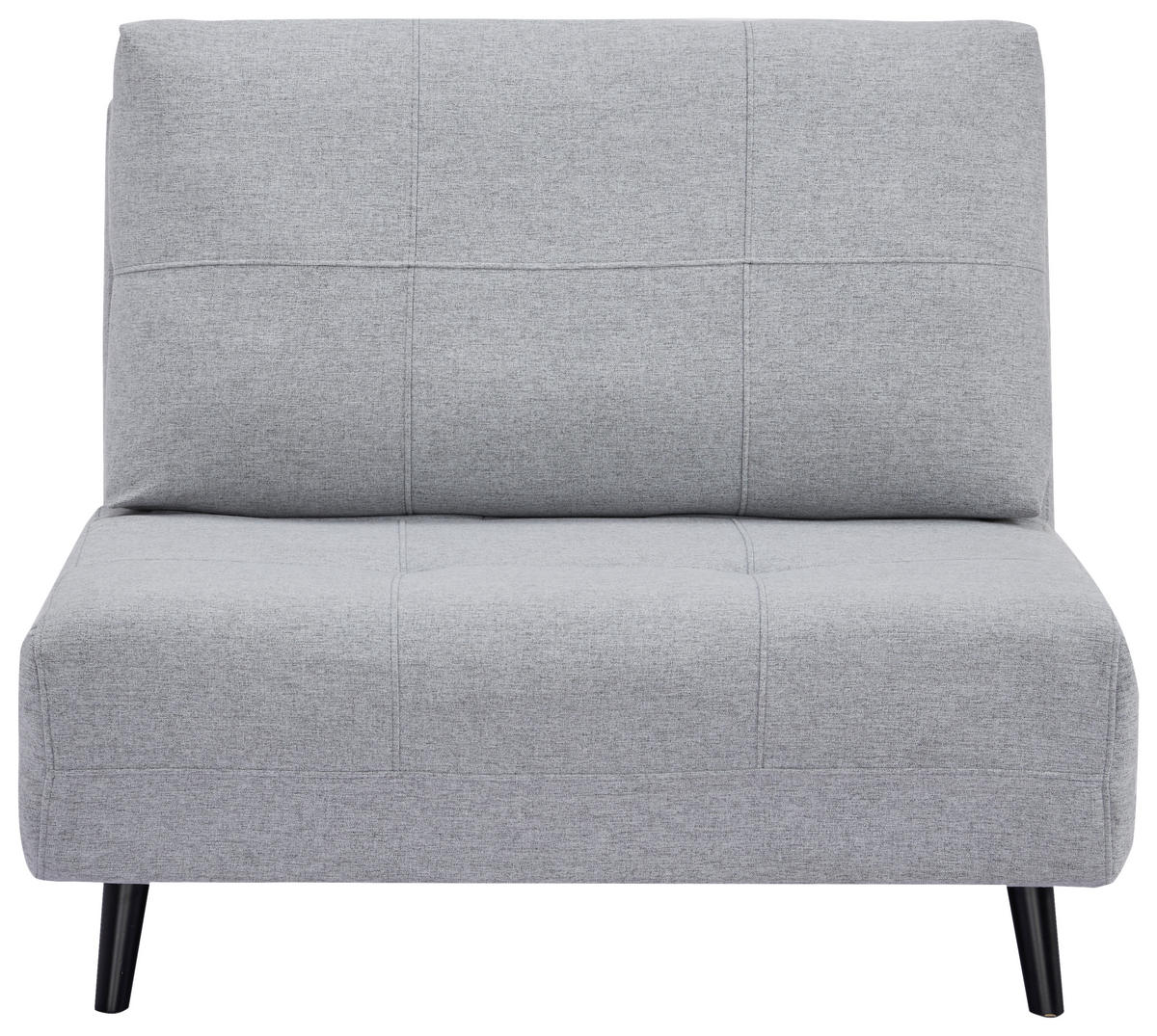 SCHLAFSESSEL in Webstoff Hellgrau  - Hellgrau/Schwarz, Design, Holz/Textil (102/89/85cm) - Ti'me