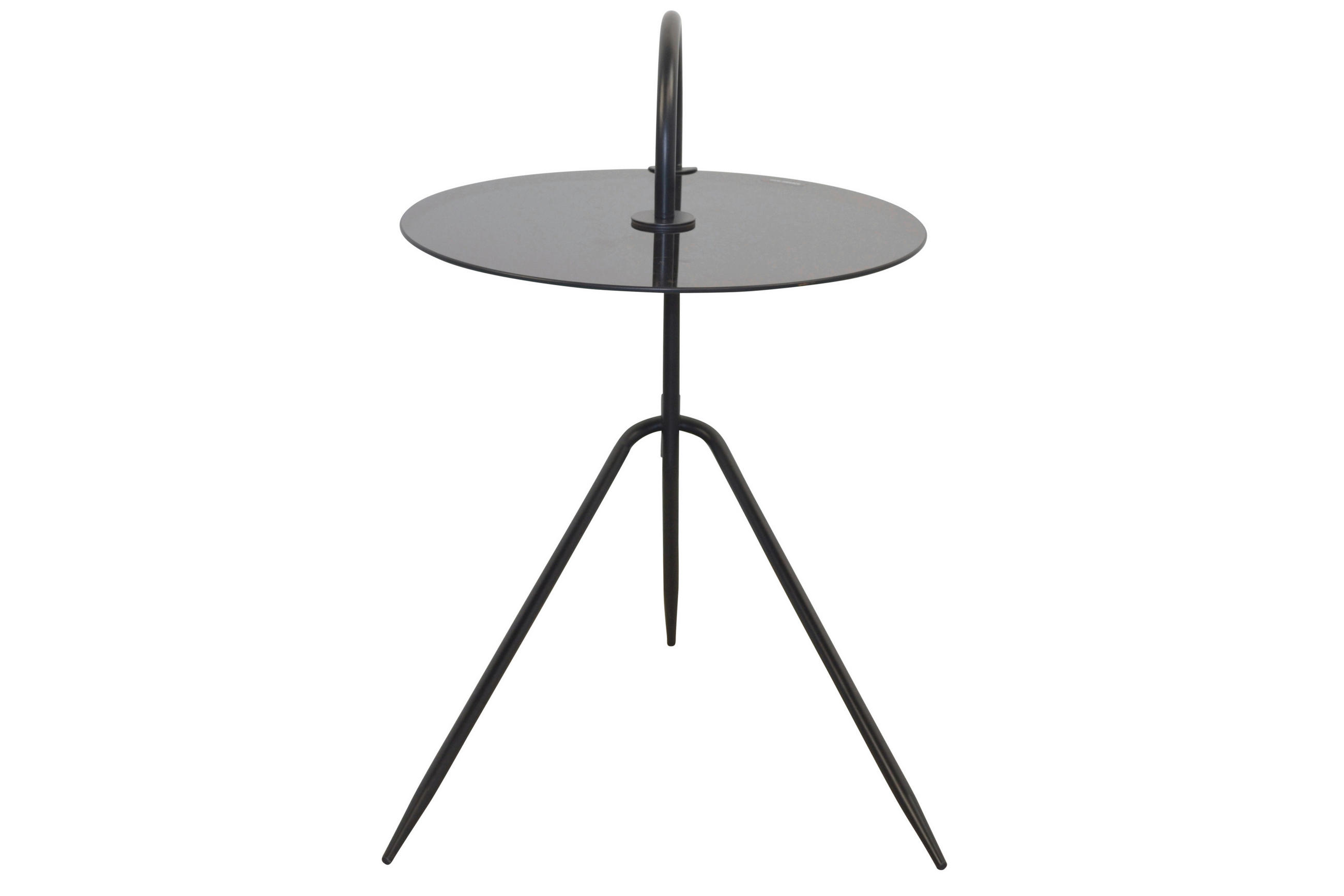 BEISTELLTISCH 45/52/64 cm Schwarz rund  - Schwarz, Design, Glas/Metall (45/52/64cm) - MID.YOU