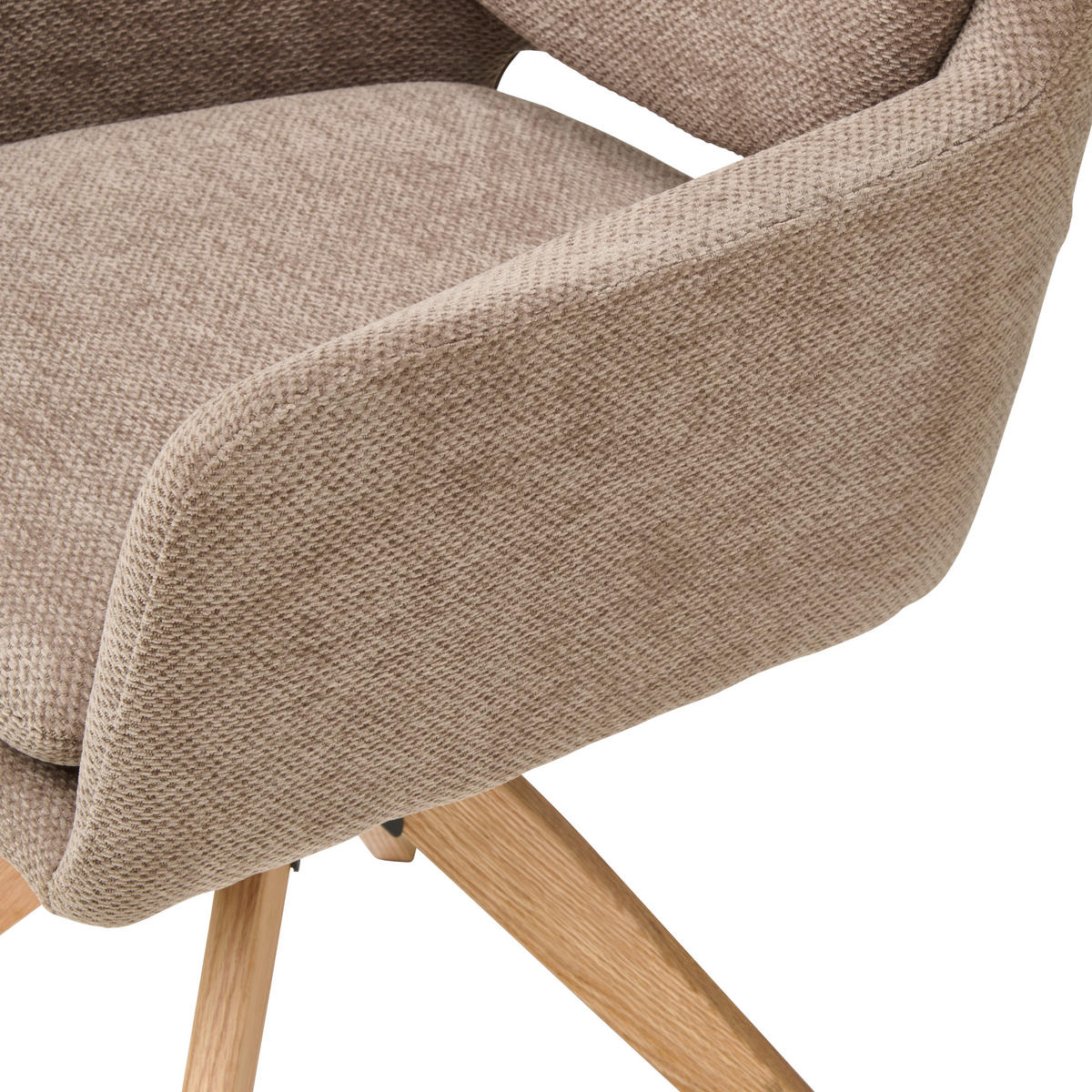 ARMLEHNSTUHL in Holz, Metall, Textil Braun  - Braun/Naturfarben, KONVENTIONELL, Holz/Textil (59/89/65cm) - Livetastic