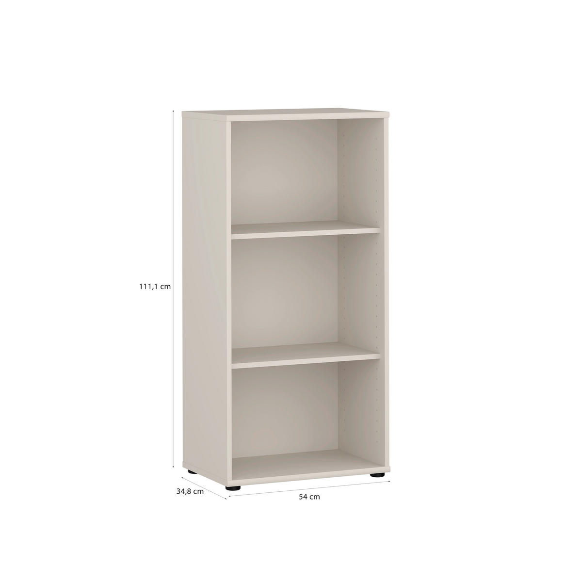 REGAL Sandfarben  - Sandfarben/Schwarz, Design, Holzwerkstoff/Kunststoff (54/111,1/34,8cm)