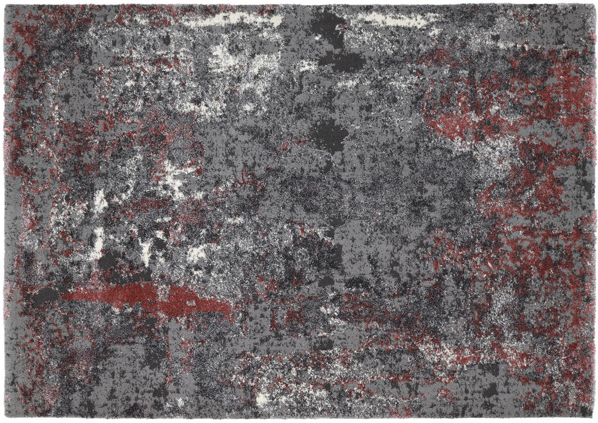VINTAGE-TEPPICH 140/200 cm Timeline Quantum Grau, Hellrot  - Hellrot/Grau, Design, Textil (140/200cm) - Novel