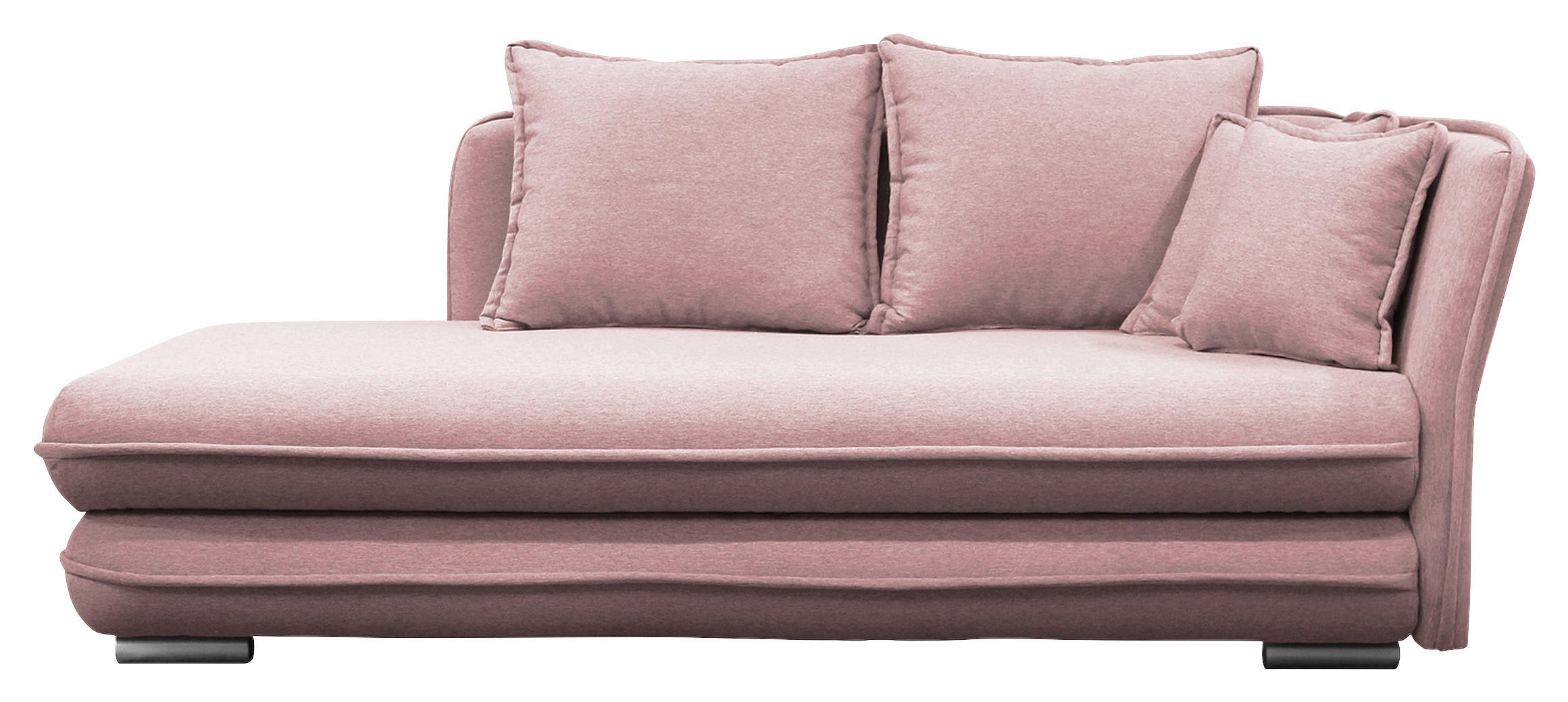 LIEGE  in Flachgewebe Rosa  - Silberfarben/Rosa, Design, Kunststoff/Textil (224/84-99/107cm) - MID.YOU