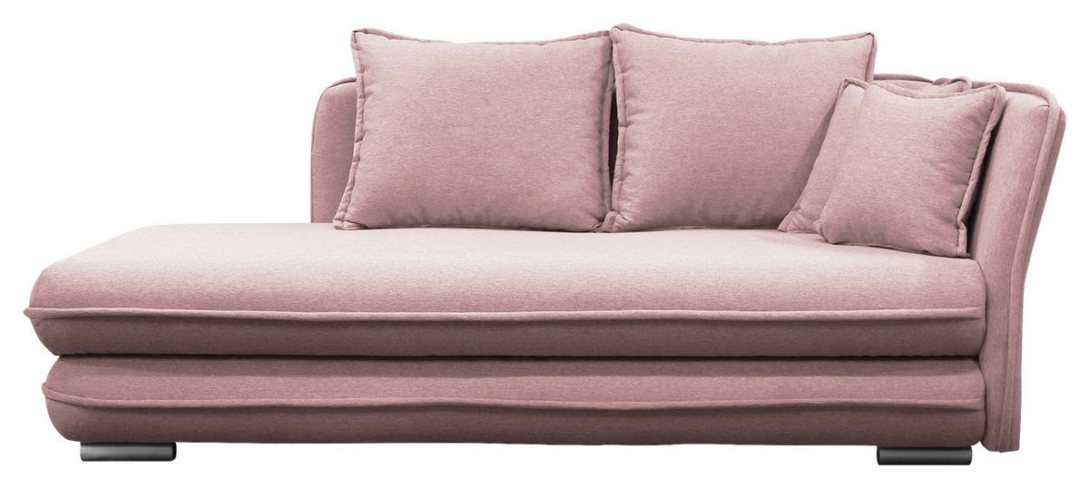 LIEGE  in Flachgewebe Rosa  - Silberfarben/Rosa, Design, Kunststoff/Textil (224/84-99/107cm) - MID.YOU