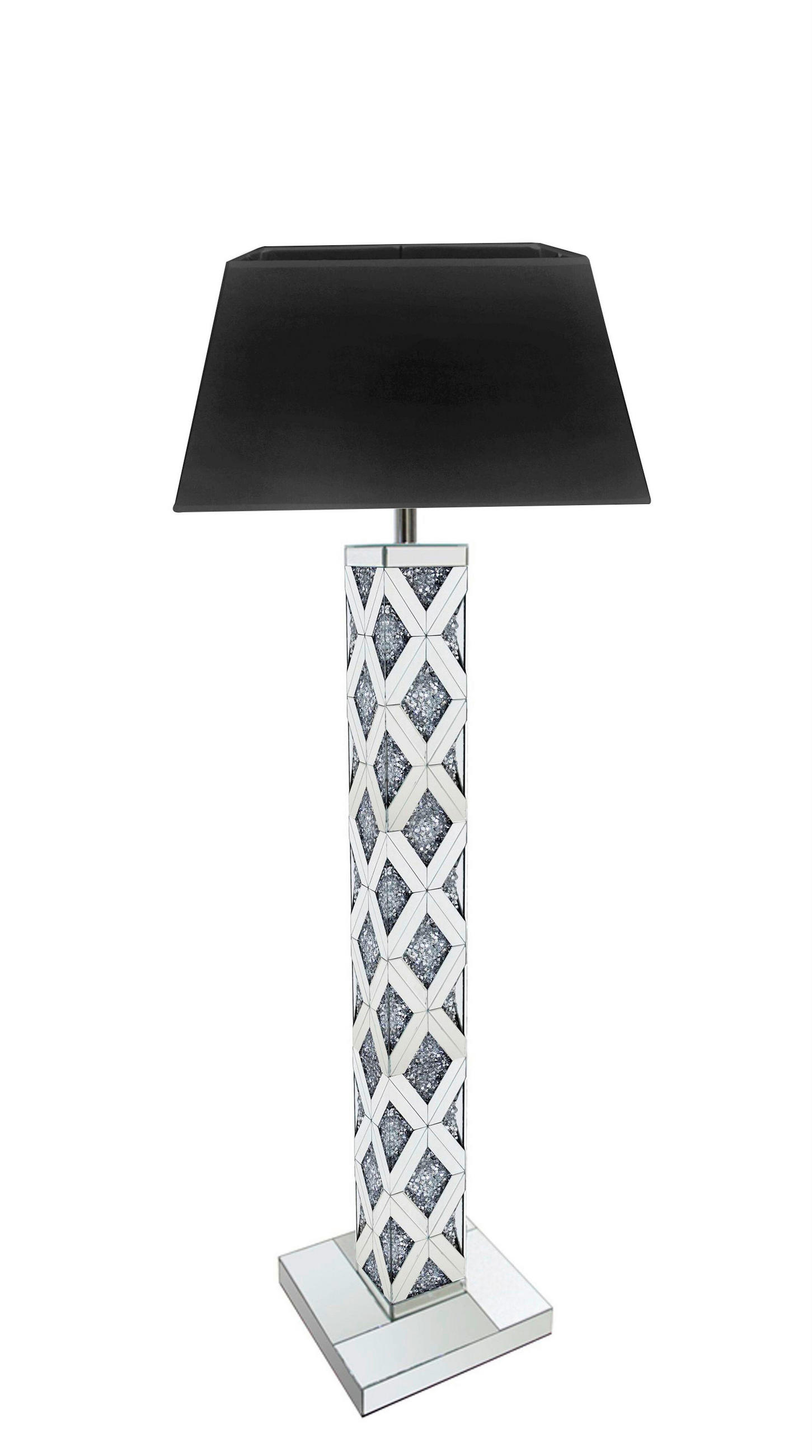 STEHLEUCHTE - Silberfarben, Trend, Glas/Holzwerkstoff (36/141,5/30cm) - Ambia Home