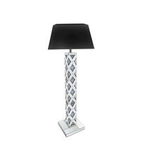 STOJACIA LAMPA, 36/141,5/30 cm  - strieborná, Trend, kov/kompozitné drevo (36/141,5/30cm) - Ambia Home