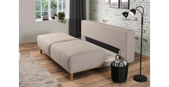 BOXSPRINGSOFA  mit Stoffauswahl, Rücken echt Hellgrau  - Hellgrau, Design, Holz/Textil (203/97/107cm) - Dieter Knoll
