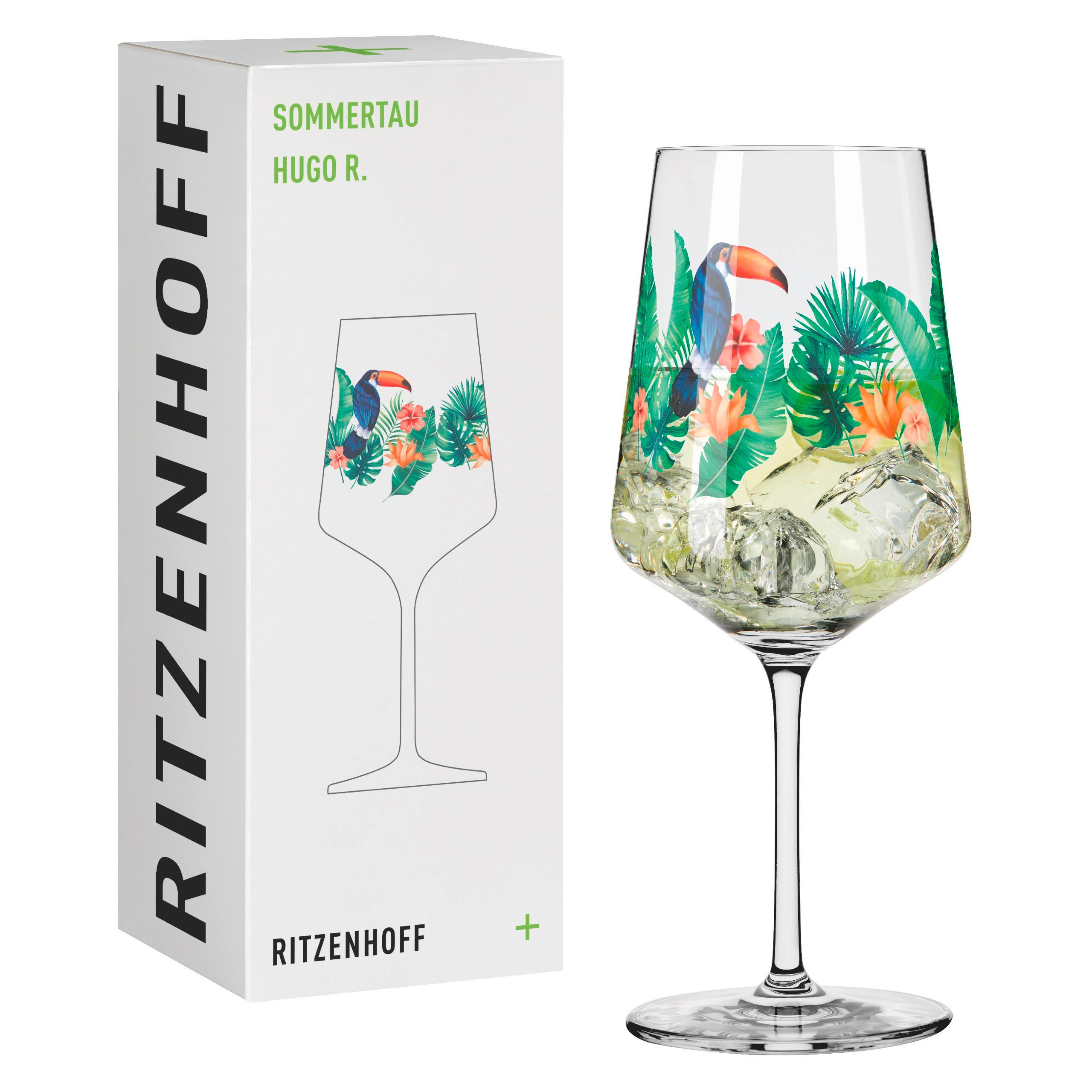 SPRITZERGLAS 544 ml  - Blau/Orange, LIFESTYLE, Glas (8,3/22,5/8,3cm) - Ritzenhoff