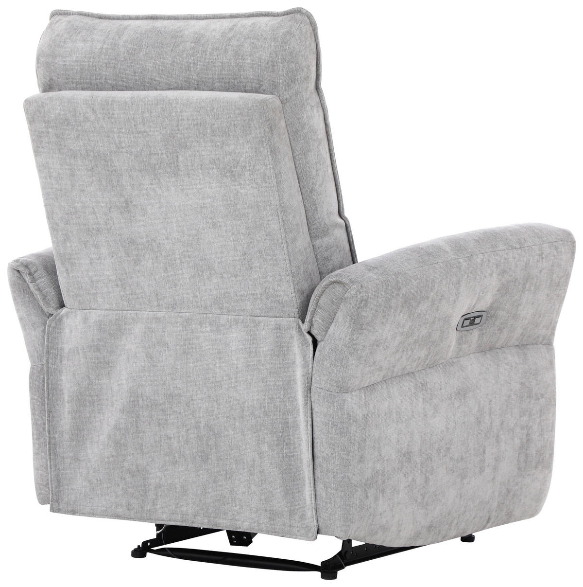 FERNSEHSESSEL  mit Webstoff Grau  - Schwarz/Grau, MODERN, Kunststoff/Textil (86/103/92cm) - Livetastic