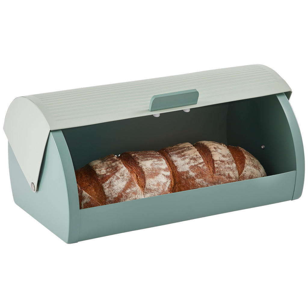 Thumbnail - Homeware Profession. Brotkasten, Petrol, Mintgrün, Metall, 28x18.5x38.5 cm, Lfgb, lebensmittelecht, Küchenzubehör, Brotk...
