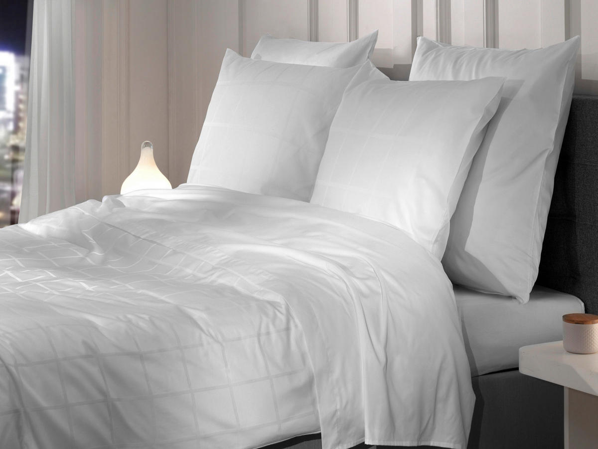 BETTWÄSCHE 2-teilig Diamante Makosatin 135/200 cm  - Weiß, Basics, Textil (135/200cm)
