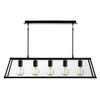 HÄNGLAMPA Voyager 90/100/20 cm  - svart, Modern, metall/glas (90/100/20cm)
