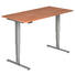 SCHREIBTISCH - Silberfarben/Nussbaumfarben, KONVENTIONELL, Holzwerkstoff/Metall (160/63,5-128,5/80cm) SCHREIBTISCH - Silberfarben/Nussbaumfarben, KONVENTIONELL, Holzwerkstoff/Metall (160/63,5-128,5/80cm)