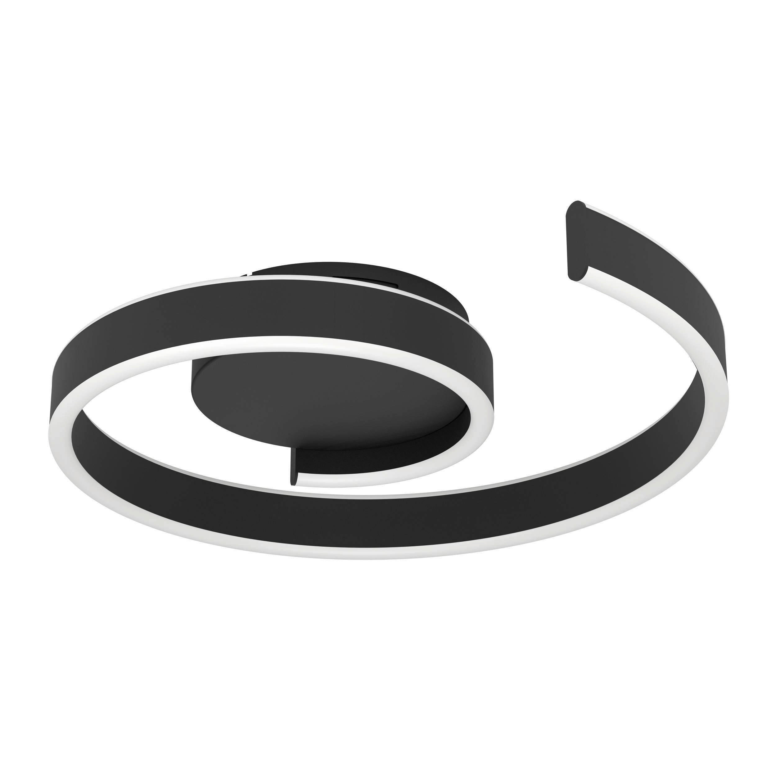 LED-DECKENLEUCHTE Andabaia  Smart 46,5/39/7,5 cm   - Schwarz/Weiß, Design, Kunststoff/Metall (46,5/39/7,5cm) - Eglo
