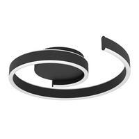 LED-DECKENLEUCHTE Andabaia 46,5/39/7,5 cm  - Schwarz/Weiß, Design, Kunststoff/Metall (46,5/39/7,5cm) - Connect Z