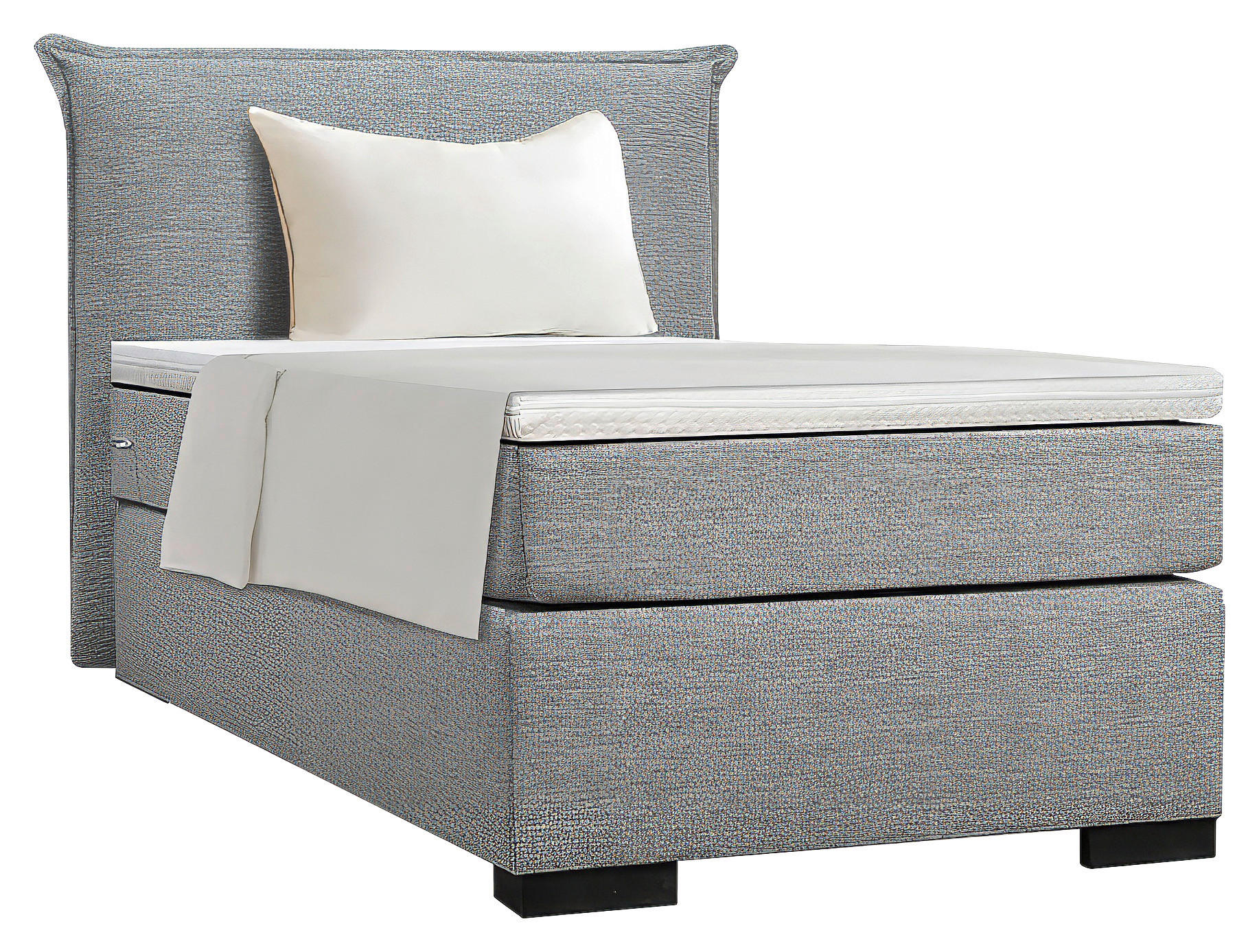 BOXSPRINGBETT 90/200 cm  in Anthrazit, Grau, Beige, Ecru  - Ecru/Anthrazit, MODERN, Karton/Holz (90/200cm) - MID.YOU