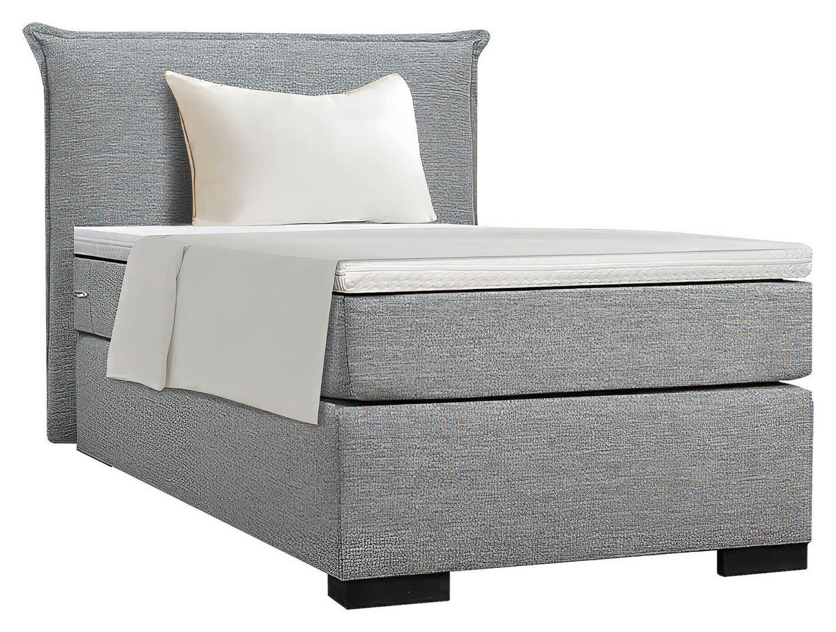 BOXSPRINGBETT 90/200 cm  in Anthrazit, Grau, Beige, Ecru  - Ecru/Anthrazit, MODERN, Karton/Holz (90/200cm) - MID.YOU