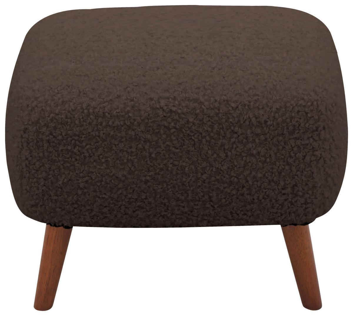HOCKER in Holz, Metall, Textil Braun  - Kastanienfarben/Braun, Design, Holz/Textil (52/40/40cm) - Livetastic