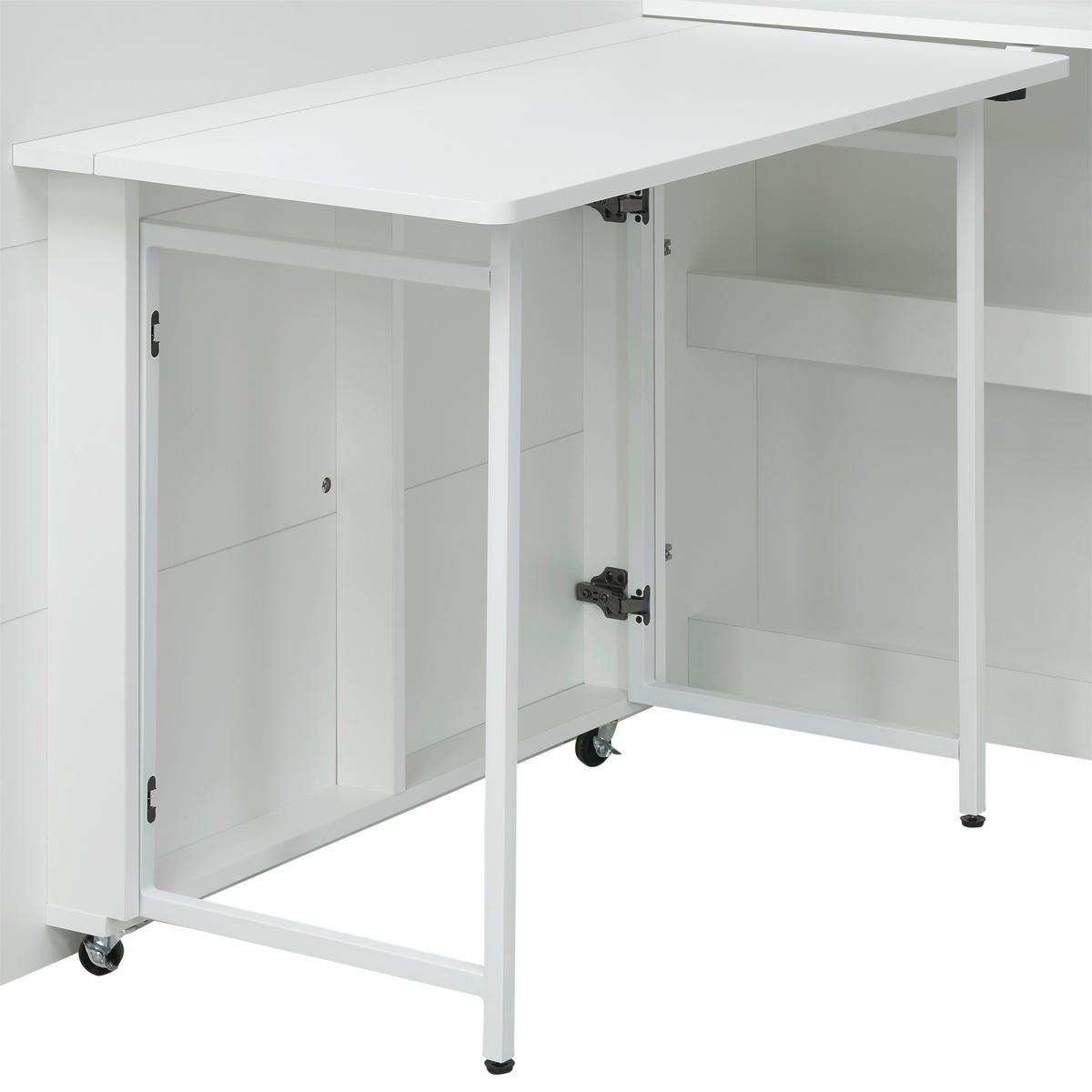 SCHREIBTISCH  Weiß  - Weiß, MODERN, Holzwerkstoff/Metall (115/100/30cm) - MID.YOU