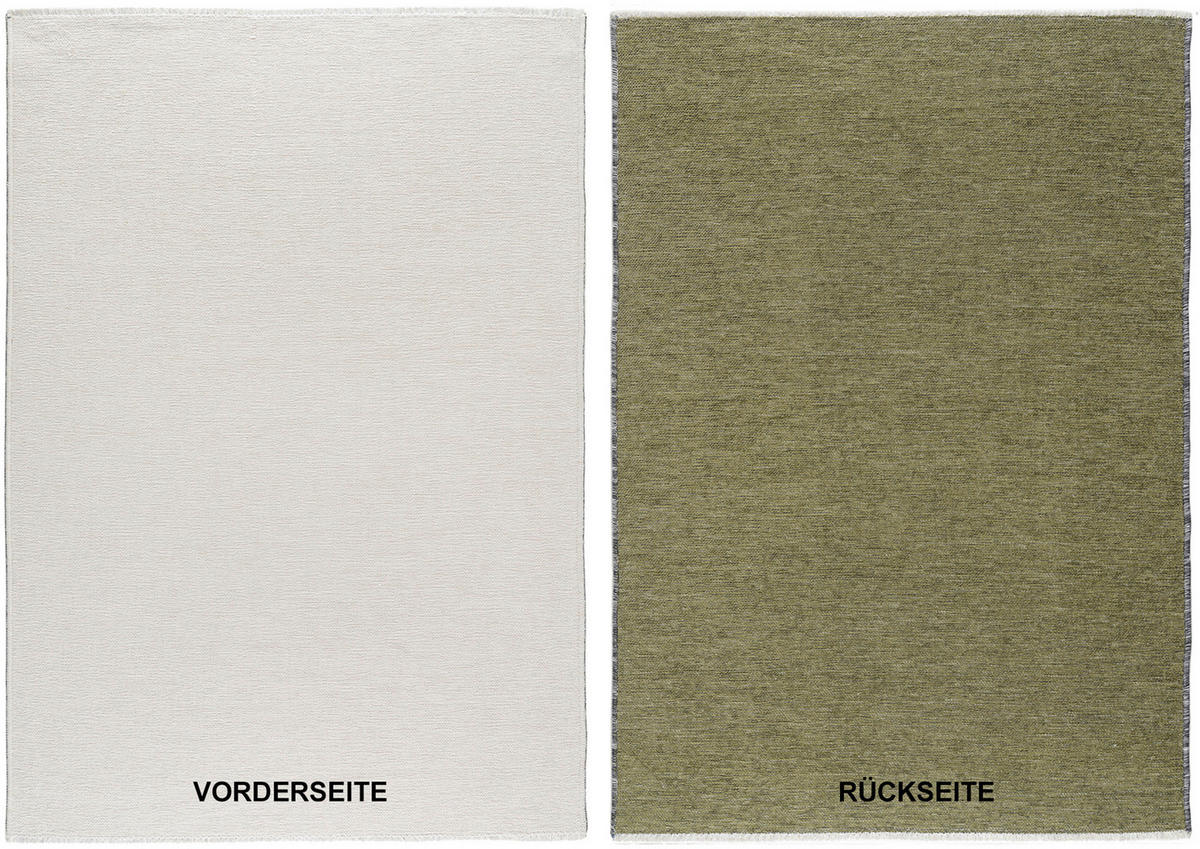 FLACHWEBETEPPICH 120/170 cm Creme, Grün  - Creme/Grün, Design, Textil (120/170cm) - Novel