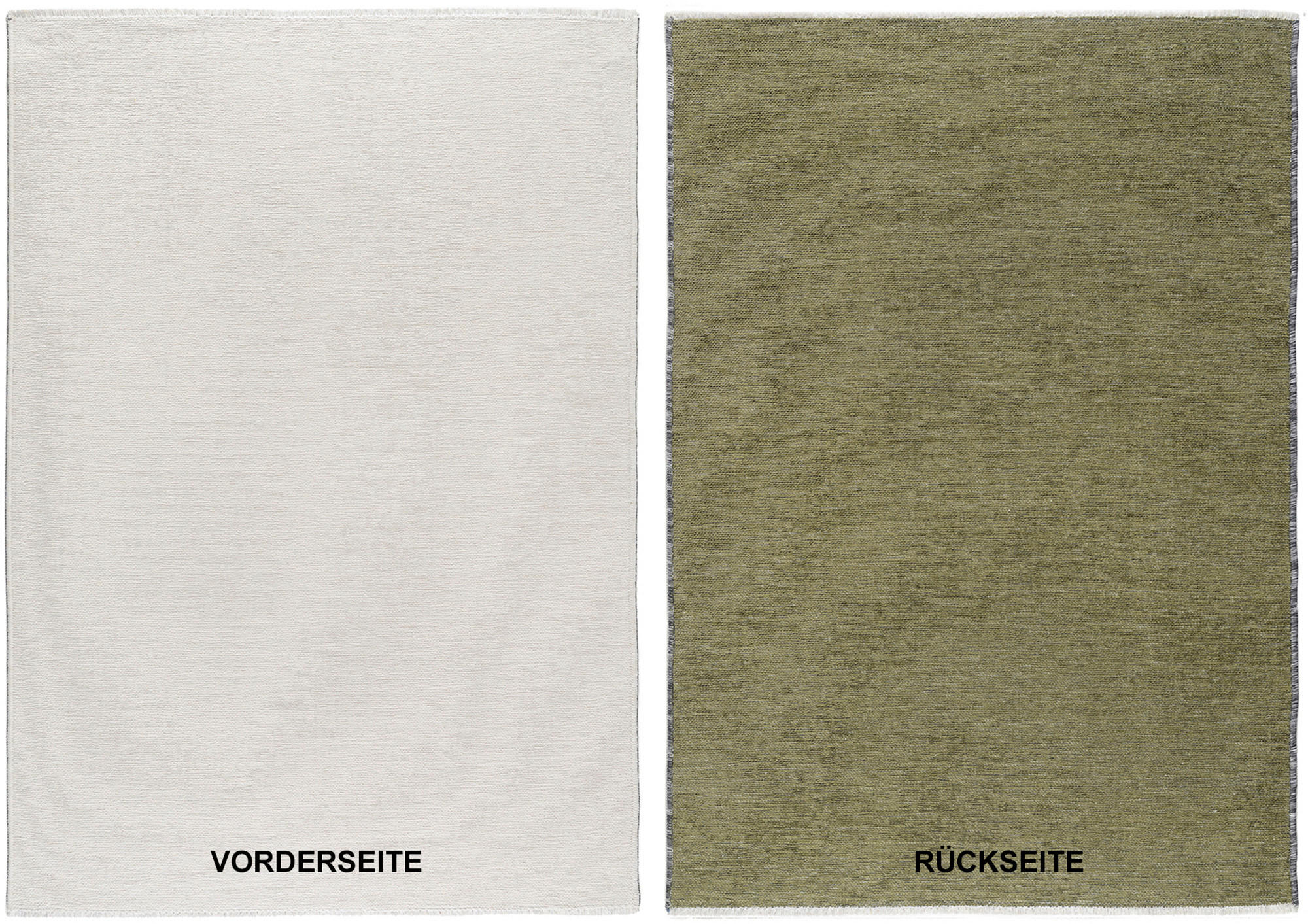 Novel Flachwebeteppich Creme, Grün 120x170 cm