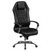CHEFSESSEL Lederlook Schwarz  - Alufarben/Schwarz, MODERN, Leder/Kunststoff (67/136/67cm) - MID.YOU
