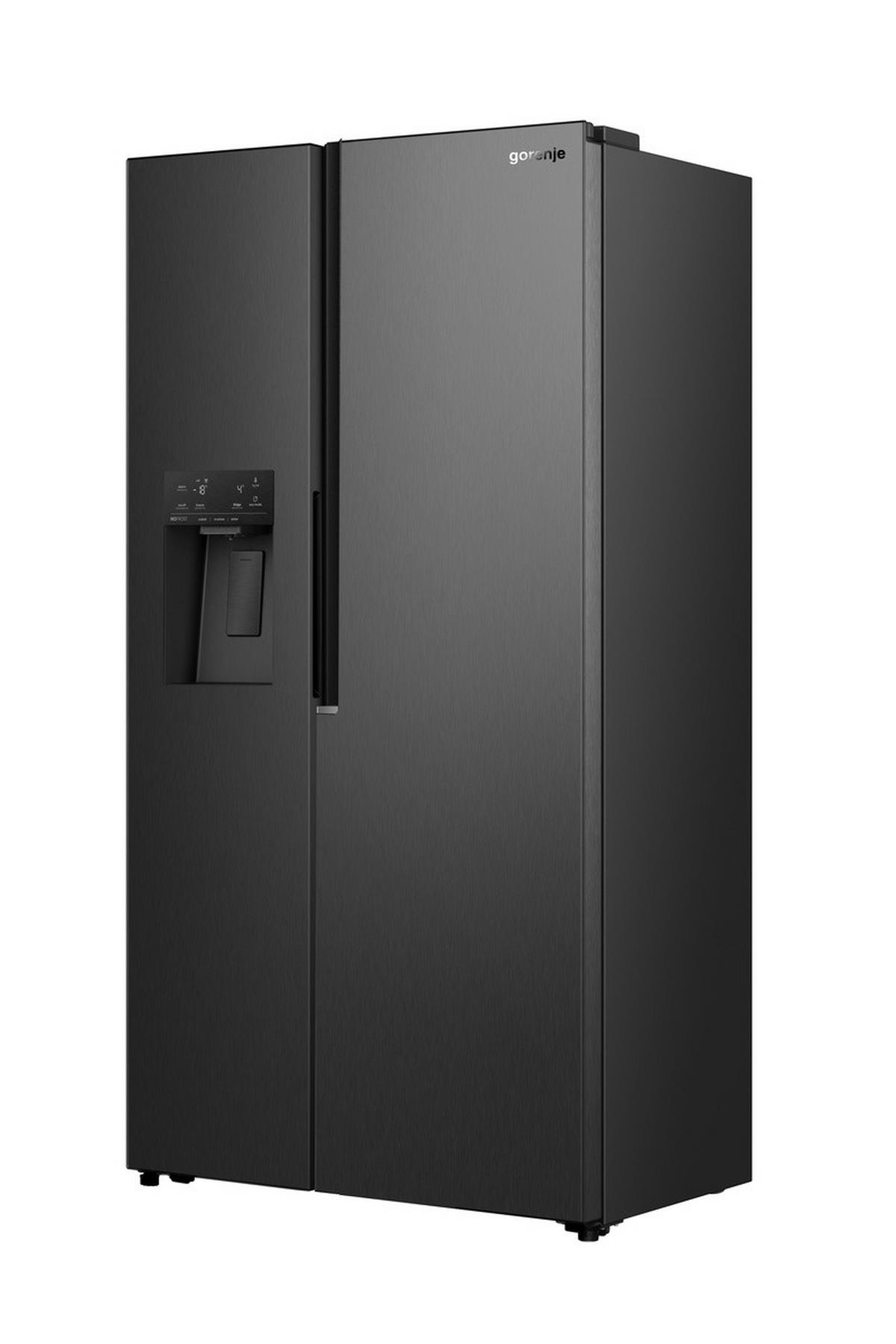 SIDE-BY-SIDE 91,1/178,6/61,5 cm NRS917E61BX  - Schwarz, Metall (91,1/178,6/61,5cm) - Gorenje