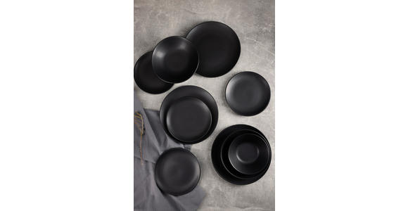 TAFELSERVICE Schwarz 16-teilig - Schwarz, LIFESTYLE, Keramik - Novel