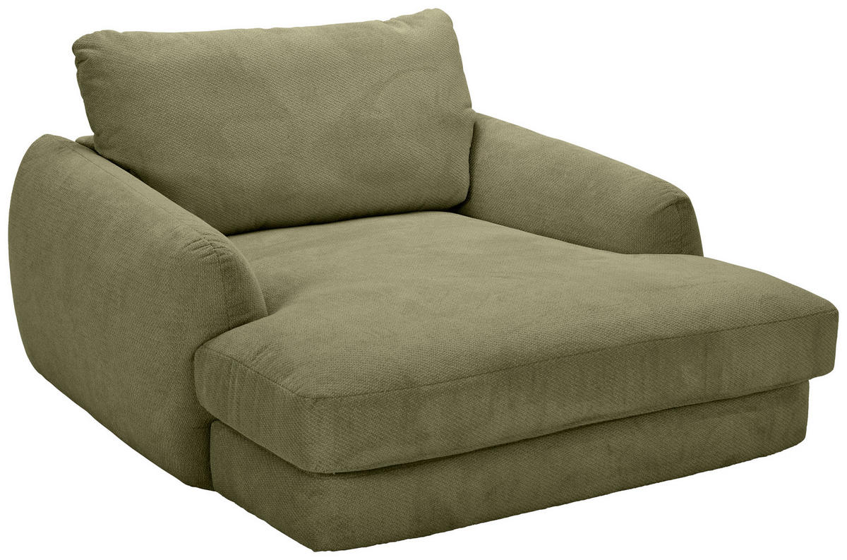 XXL-SESSEL - Schwarz/Olivgrün, KONVENTIONELL, Kunststoff/Textil (132/81/158cm) - Carryhome