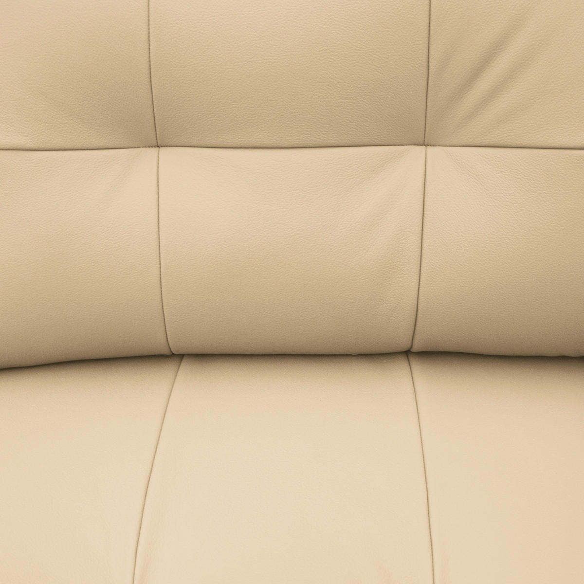 ECKSOFA in Lederlook Echtleder Beige  - Beige/Buchefarben, Design, Leder/Holz (238/168cm) - Livetastic