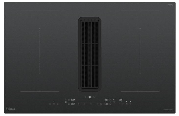 KOCHFELD-DUNSTABZUG-KOMBI MIH7480Y225GKH1  - Schwarz, Basics, Glas/Kunststoff (80/23.7/52cm) - Midea