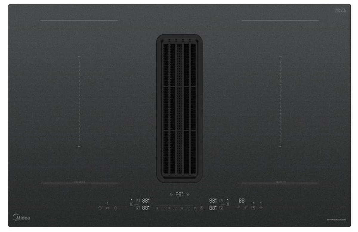 KOCHFELD-DUNSTABZUG-KOMBI MIH7480Y225GKH1  - Schwarz, Basics, Glas/Kunststoff (80/23.7/52cm) - Midea