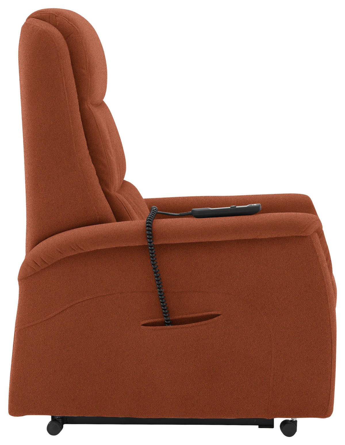 FERNSEHSESSEL in Mikrofaser Rostfarben  - Rostfarben/Schwarz, KONVENTIONELL, Kunststoff/Textil (70/107/88cm) - Valdera