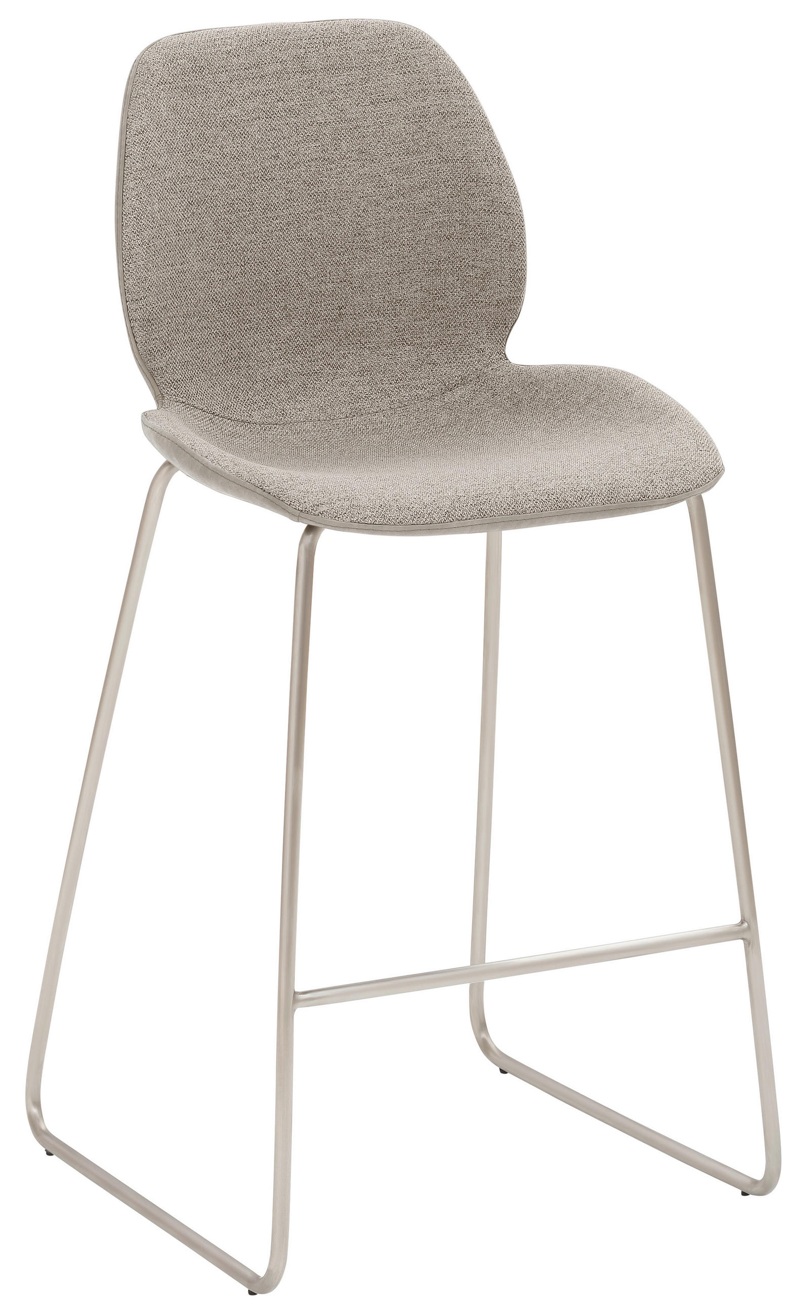 TRESENSTUHL Webstoff Edelstahlfarben, Hellgrau  - Edelstahlfarben/Hellgrau, KONVENTIONELL, Textil/Metall (49/97/52cm) - Livetastic