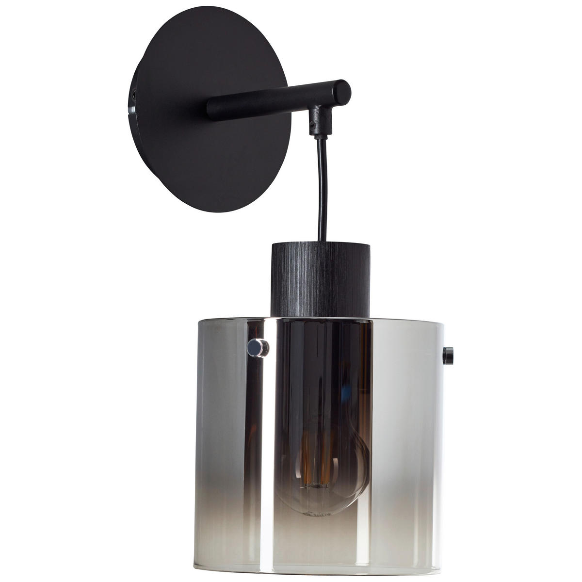 SVJETILJKA ZIDNA SIMONIS  - siva/crna, Design, staklo/metal (34/20/15cm) - Dieter Knoll